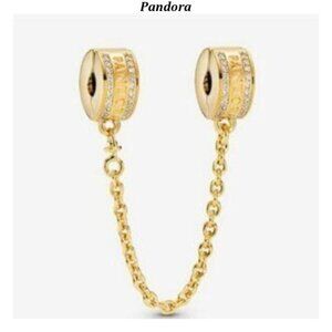 NEW Pandora Safety Chain Clip Bracelet Charm